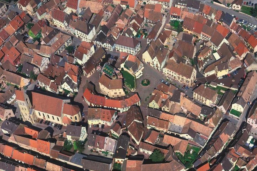 Eguisheim - vue aérienne